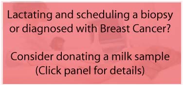 donate milk breast cancer biopsy