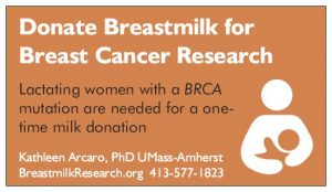 Refrigerator magnet recruiting BRCA positive nursing Moms