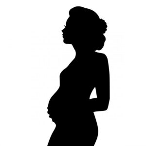 Pregnant women silhouette